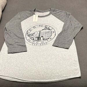 Magnolia Light Gray and Dark Gray shirt size small NWT